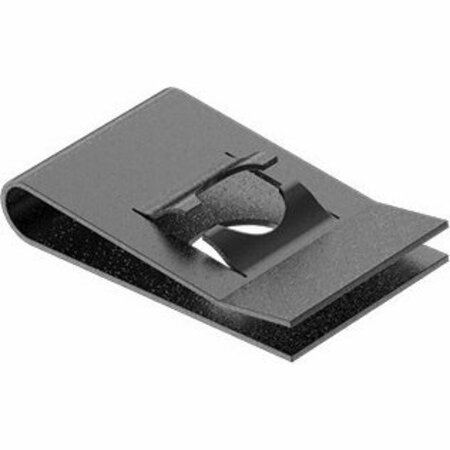 BSC PREFERRED Black-Phosphate Steel No-Slip Clip-On Nut for Number 10 Screw 0.102 to 0.125 Panel Thickness, 25PK 94808A190